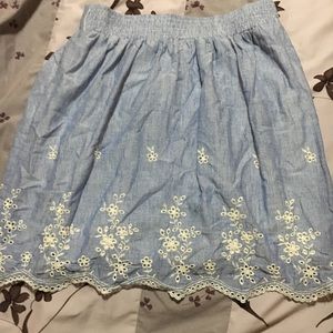 Pale blue skirt